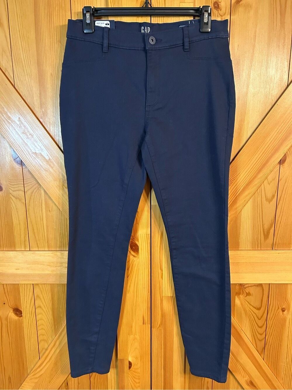 Gap pants stretch skinny size 6 twilight/navy nwt (0467)